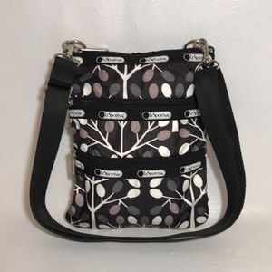 LeSportSac Brand Arbor Tree Pattern Crossbody Purse Bag